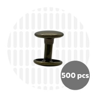 Holnieten dubbele kop antiek brons 12x12 (500 sets)