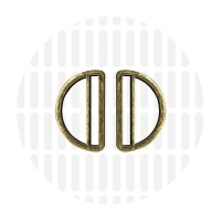 Sleek Duo | D-ring | 32 mm | Antique Brass