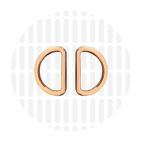 Sleek | D-ring | 25 mm | Rose Gold