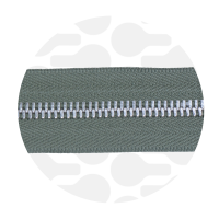 Sage green - #M3 Silver | Metalen rits