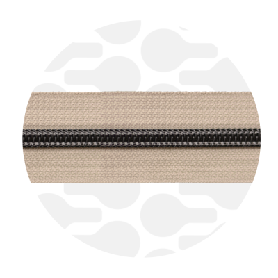 Coffee Cream - #5S Black | Zip Nylon | 1 meter