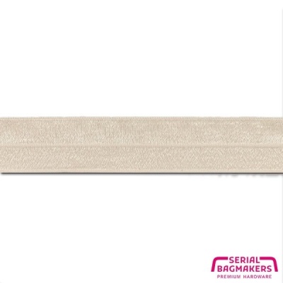 Cream - Fold-over elastic 25 mm (1