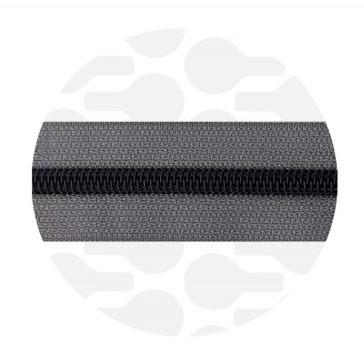 Otter Brown - #5S Black | Nylon Coil Zipper Tape | 1 meter