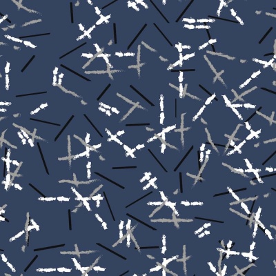 Foto van Vintage Blue | Pencil Art | Outdoor en Waterafstotend | 50 cm x 145 cm