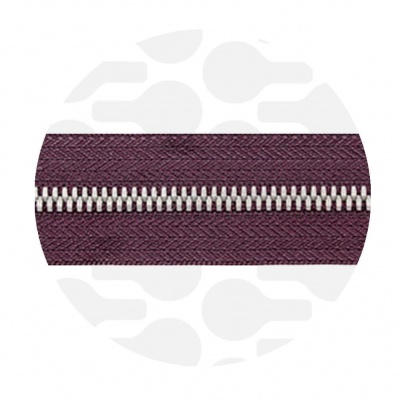 Midnight Plum - #M5 Silver | Metal Zipper tape | 5 meter