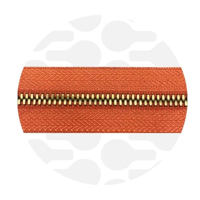 Coral Pink - #M5 Bronze | Metal Zipper Tape