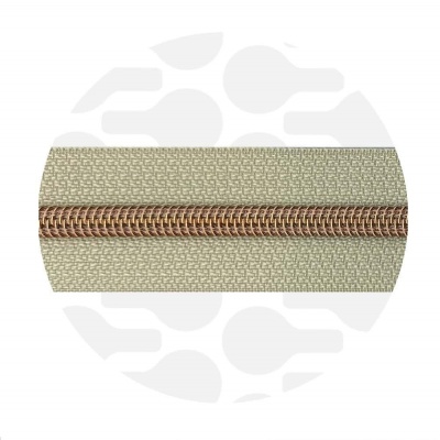 Oatmeal Beige - #5S Rose Gold | Nylon Coil Zipper Tape | 1 meter