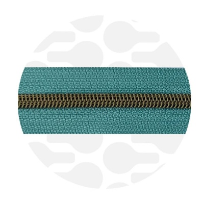 Mineral green - #S5 Bronze | Spiralreißverschlüssen | 3 Meter