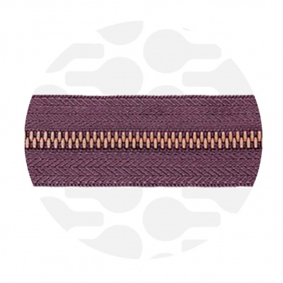 Midnight Plum - #M5 Antique Copper | Metal Zipper Tape