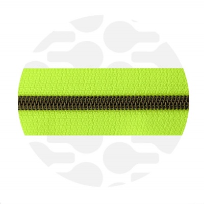 Neon Yellow - #5S Bronze | Nylon Coil Zipper Tape | 10 meter