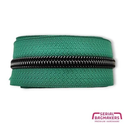Frosted Green - #S5 Gunmetal | Spiraalrits | 3 meter