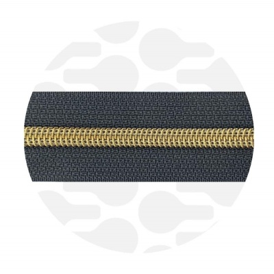 Midnight Grey - #S5 Gold | Spiraalrits | 10 meter
