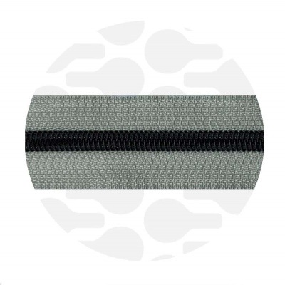 Silver Grey - #S5 Black | Nylon Coil Zipper Tape | 1 meter