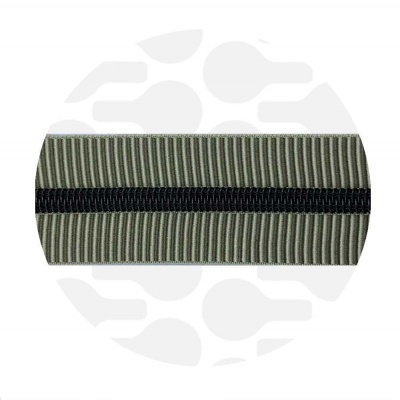 Photo of Striped Field - #5S Black | Nylon Coil Zipper Tape | 1 meter