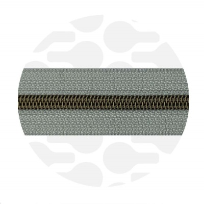 Silver Grey - #S5 Bronze | Nylon Coil Zipper Tape | 1 meter