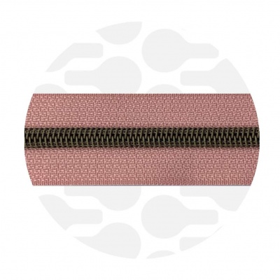 Powder Pink - #S5 Bronze | Nylon Coil Zipper Tape | 1 meter