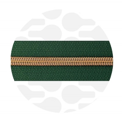 Pine Green - #5S Rose Gold | Nylon Coil Zipper Tape | 10 meter