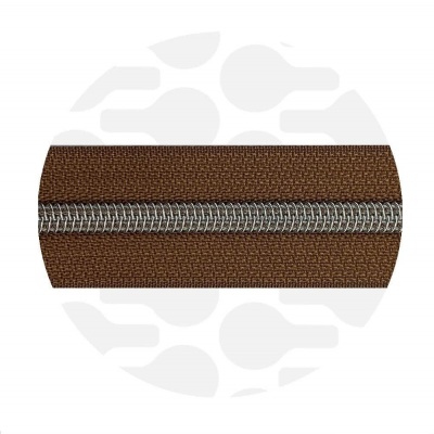 Foto van Tobacco Brown - #5S Silver | Nylon Coil Zipper Tape | 3 meter