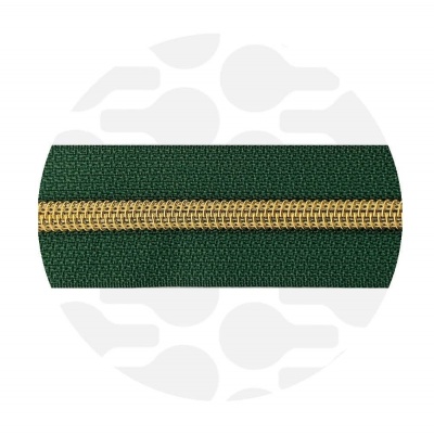 Pine Green - #5S Gold | Spiralreißverschlüssen | 3 meter