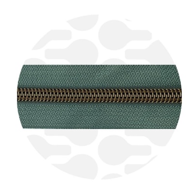 Vintage Green - #S5 Bronze | Nylon Coil Zipper Tape | 1 meter