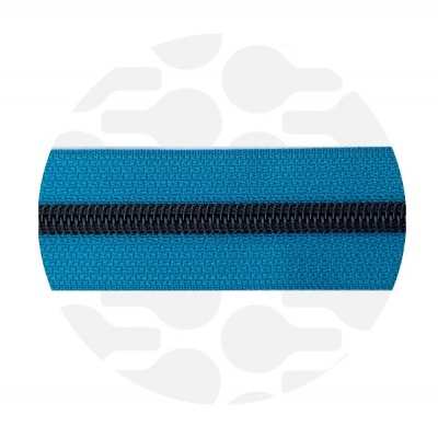 Lagoon Blue - #S5 Black | Zip Nylon | 3 meter