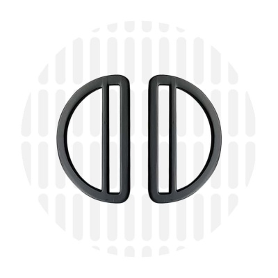 Sleek Duo | D-ring | 38 mm | Electro Black
