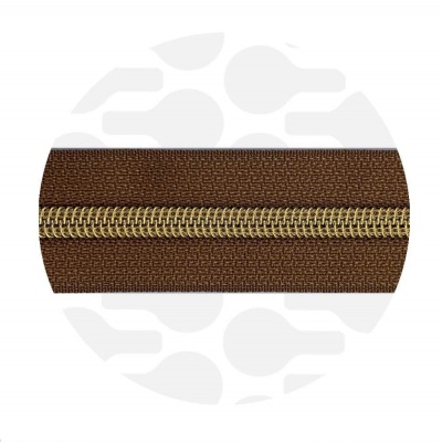 Foto van Tobacco Brown - #5S Gold | Nylon Coil Zipper Tape | 1 meter
