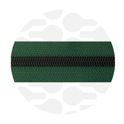 Pine Green - #5S Black | Nylon Coil Zipper Tape | 1 meter