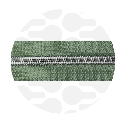 Willow green - #5S Silver | Spiraalrits | 1 meter