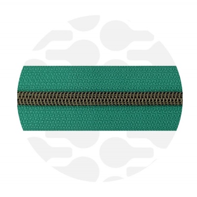 Frosted Green - #S5 Bronze | Spiralreißverschlüssen | 1 Meter