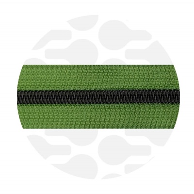 Woodland Green - #5S Black | Nylon Coil Zipper Tape | 1 meter