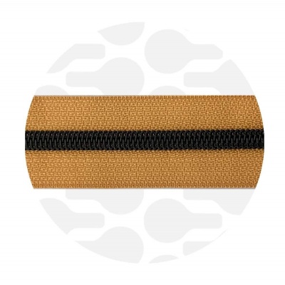 Camel Brown - #5S Black | Nylon Coil Zipper Tape | 1 meter
