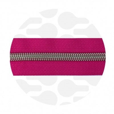 Radiant Magenta - #S5 Silver | Spiralreißverschlüssen | 10 meter