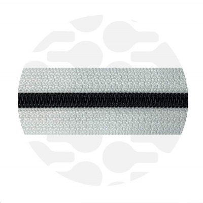 Pure White - #S5 Black | Spiraalrits | 1 meter