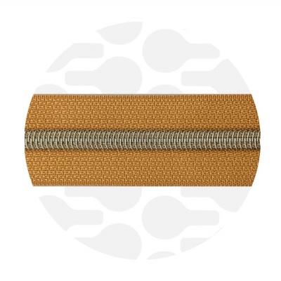 Camel Brown - #5S Silver | Nylon Coil Zipper Tape | 10 meter