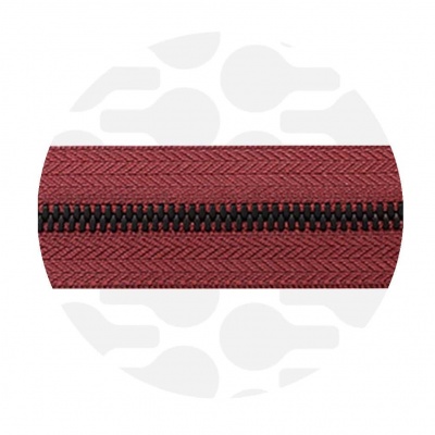 Porto Red - #M5 Black | Metal Zipper Tape