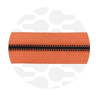 Coral Pink - #M5 Black | Metal Zipper Tape