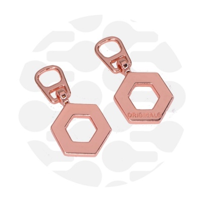 Foto van Hexagon | Snap-on Pull | Brushed Copper