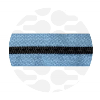 Nordic Blue - #5S Black | Nylon Coil Zipper Tape | 1 meter