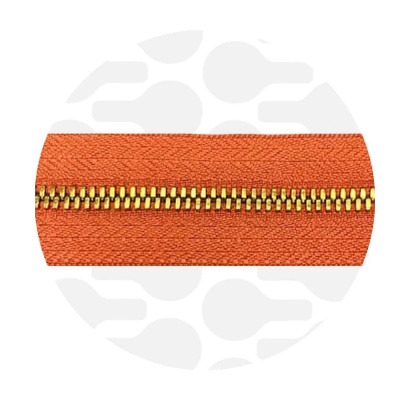 Coral Pink - #M5 Gold | Metal Zipper Tape
