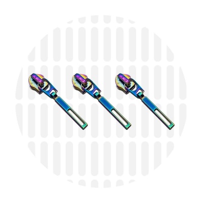 Bar #5S | Schieber Nylon Reißverschluss | Iridescent Rainbow