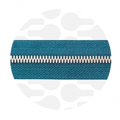 Ocean Blue - #M5 Silver | Metal Zipper Tape