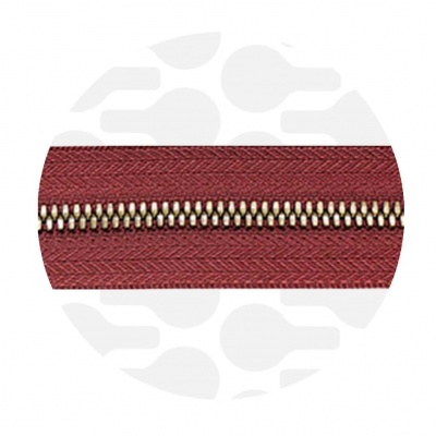 Porto Red - #M5 Bronze | Metal Zipper Tape