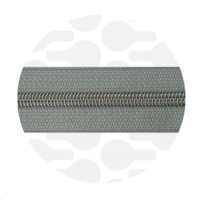 Silver Grey - #S5 Silver | Nylon Coil Zipper Tape | 3 meter