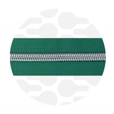Frosted Green - #S5 Silver | Spiralreißverschlüssen | 1 Meter