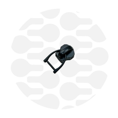 D-ring #M5 | Slider for metal zipper | Electro Black