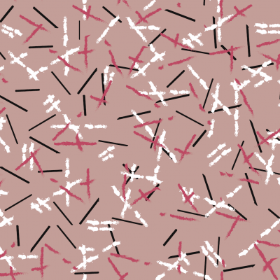 Foto van Dusty Pink | Pencil Art | Outdoor en Waterafstotend | 50 cm x 145 cm