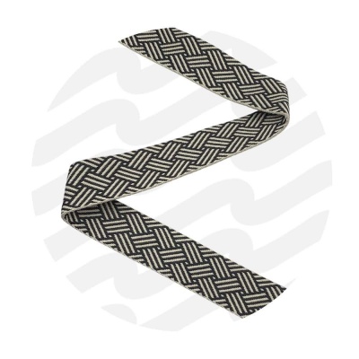 Photo of Beige-Black | Webbing Basketweave 38 mm | 15 meter