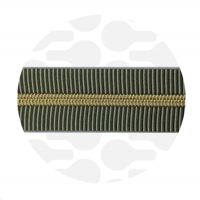 Striped Field - #5S Gold | Nylon Coil Zipper Tape | 10 meter