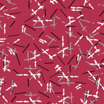 Foto van Rubine Red | Pencil Art | Waterafstotend | 50 cm x 145 cm